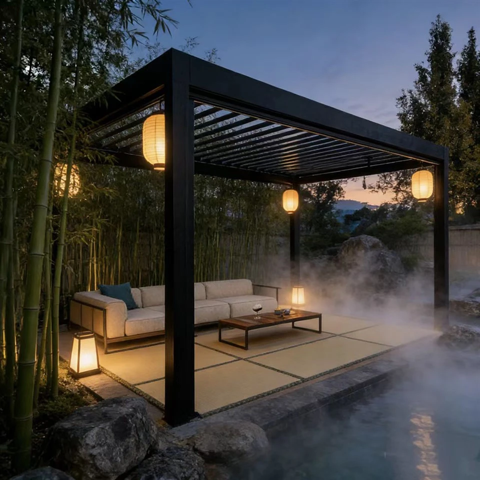 Bamboo On Top Of Pergola
