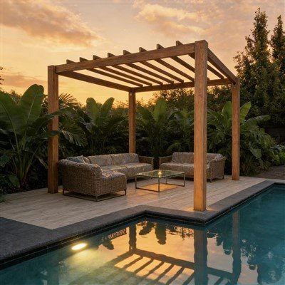 Bamboo Garden Pergola